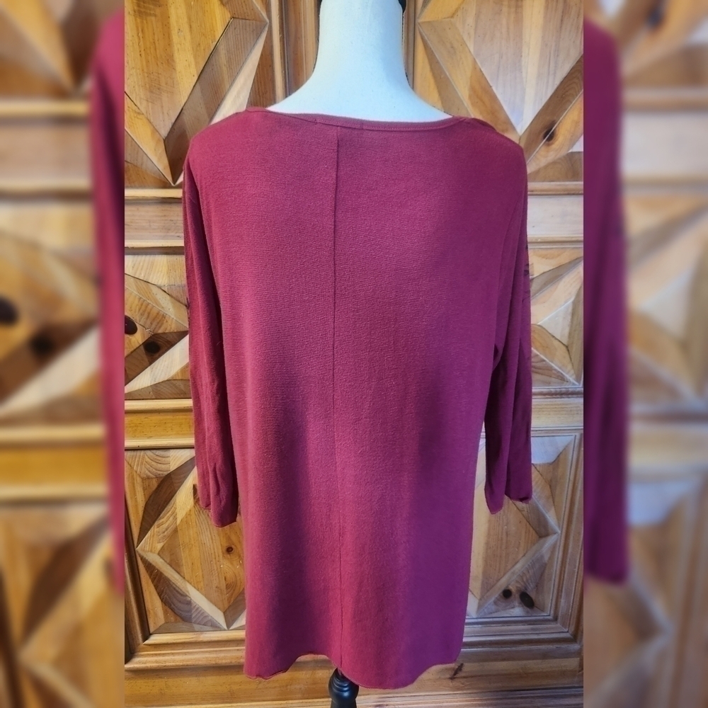 Kate Park 3/4 Sleeve Top Sz 1X - Picture 5 of 7